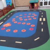 Thermoplastic Playground Markings in How 11